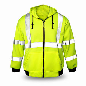 Sudadera con Capucha de Poliéster de Alta Visibilidad Personalizable, Ropa de Trabajo Transpirable, Chaqueta de Seguridad Reflectante, Impermeable, Talla Grande, Alta Visibilidad - Product Image 1