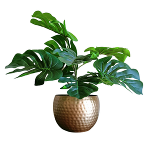 Jarrón de Metal Dorado para Flores, Maceta Decorativa Vintage para el Hogar, Florero para Mesa de Sala de Estar, Centro de Mesa, Decoración de Oficina - Product Image 1