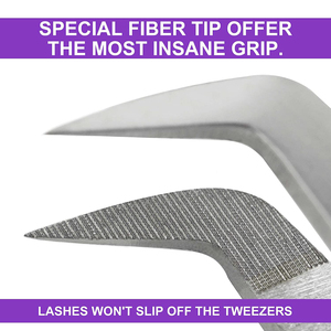 Pince à épiler professionnelle de haute qualité pour extensions de cils, avec pointe en fibre à 90 degrés, personnalisable et privée - Product Image 5