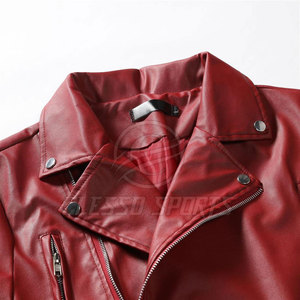 Solid Color Men Leather <b>Jacket</b> <b>Slim</b> <b>Fit</b> Classic Vintage Stylish Comfortable Casual Men Leather <b>Jacket</b> - Product Image 3