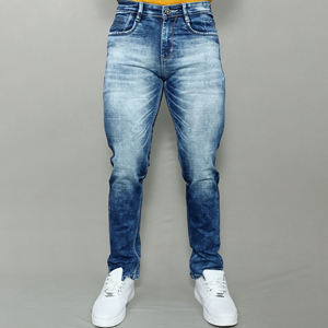 Jeans en denim stretch bleu clair taille mi-haute pour hommes Gex – Vente en gros - Product Image 1