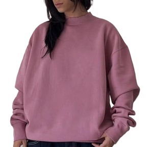 Women's Winter <b>Long</b> Casual Loose Oversize Vintage Fleece Pullover Hoodies & <b>Sweatshirts</b> with Front Custom Logo - Product Image 3