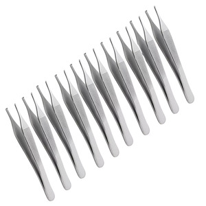 Set de pinces à tissus Adson Jamso Industries, 10 pièces, 4,75 pouces, 1x2 dents, instruments chirurgicaux manuels en acier inoxydable réutilisables - Product Image 4