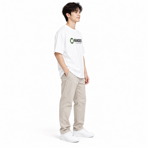 เสื้อยืดคอกลมทรงหลวมโอเวอร์ไซส์สำหรับผู้ชาย ผ้าฝ้าย 100% ระบายอากาศได้ดี เป็นมิตรกับสิ่งแวดล้อม แขนสั้น สั่งทำได้ คุณภาพสูง - Product Image 4