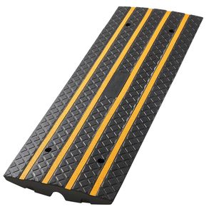 1 pacco strisce riflettenti gialle per auto carrabile in gomma rampa per cordolo 33069 libbre di capacità di carico 2.6 pollici di salita ponte sul marciapiede per - Product Image 1