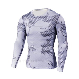 Camisetas de Compresión para Hombre, Estilo Tradicional Personalizado, de Alto Rendimiento, Secado Rápido, Spandex/Poliéster 220g, Alta Calidad, Ring Wear - Product Image 2