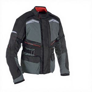 Chaqueta de Motociclismo para Hombre, Resistente al Viento, con Gorro Desmontable y Diseño de Banda Reflectante, para Aventuras - Product Image 1