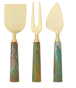 Luxury Gold <b>Cheese</b> <b>Knife</b> <b>Sets</b> Custom Design Resin Handles Reusable Wedding Events Tableware Cake Pastries Sever <b>Sets</b> Unique - Product Image 4