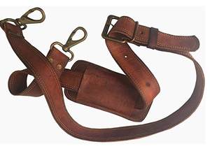 Bolso bandolera de cuero genuino de vaca de primera calidad, estilo vintage, de alta gama, para hombre, con solapa. - Product Image 4