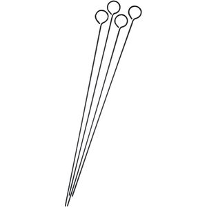 Set di 4 Spiedini Riutilizzabili Antiaderenti da 15 Pollici con Impugnatura ad Anello per Barbecue e Grigliate, Utensili per BBQ - Product Image 1