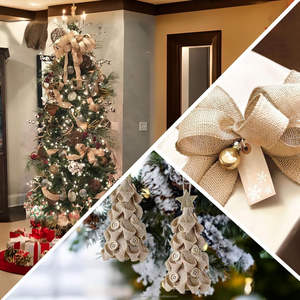 Cinta de Yute 100% Jute de 1.5 pulgadas x 20 metros con Alambre para Lazos Grandes, Coronas, Árboles, Bodas, Fiestas, Decoración Ecológica para Exteriores - Product Image 4