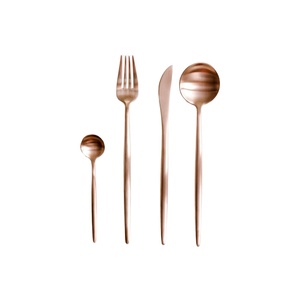 Buffet de restaurant fête de mariage vaisselle de luxe en acier inoxydable cuillères en or fourchettes et couteaux couverts pour événements - Product Image 1