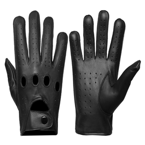Gants de Conduite Décontractés Unisexe en Peau de Mouton Respirante, Style Sportif, Coupe Ajustée, Doigts Entiers, Quatre Saisons - Product Image 1