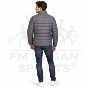 Veste matelassée légère et fine pour homme, col montant, fermeture éclair intégrale, chaude, pour l'hiver, OEM ODM - Product Image 2