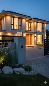 Lámpara Decorativa LED para Pilar de Puerta, Diseño Floral, Vietnam CM Decor, para Exteriores, Jardín, Villa, Negra, E27, IP65, Acero, AC 220V (±10%) - Product Image 5