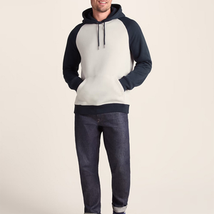 High Quality Men's Raglan Style Hoodies 100% Cotton Winter Wear Pullover Long Sleeves Outdoor Jogging Hoodies With Pockets - Product Image 5
