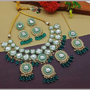 ชุดเครื่องประดับ10581193GRR แฟชั่น Kundan ชุบทอง - Product Image 1