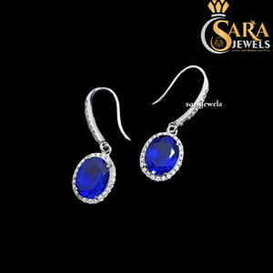 Pendientes de Plata 925 con Moissanita de Alta Demanda, Corte Ovalado, Baño de Rodio, Joyería Clásica de Boda para Mujer de Proveedor Indio - Product Image 1