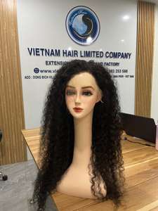 Perruque sans colle 32 pouces, cheveux bouclés birmans très épais, cheveux humains bruts alignés dans le sens des cuticules, provenant du Vietnam - Product Image 4