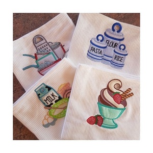 Mode coq rouge brodé de haute qualité ensemble de 3 100% coton très absorbant doux main cuisine hôtel gant de toilette serviette de Golf - Product Image 2