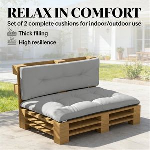 Cuscino di Ricambio Grigio Chiaro per Sedia da Giardino (Solo Cuscino) - Product Image 2