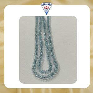 Cuentas facetadas de aguamarina azul natural de alta calidad, transparentes, talladas en cristal, de Madagascar, para la fabricación de joyas. - Product Image 2