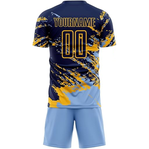 Maillot de football personnalisé à col rond en tissu interlock par sublimation – Kit de performance professionnel tendance pour les marchés américain et européen - Product Image 3