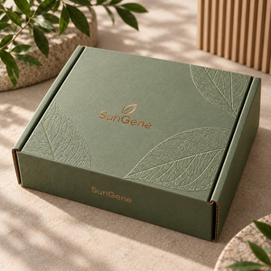 Boîte d'expédition ondulée SunGene Sage Copper pour présentation de recharges de soins de la peau - Product Image 2