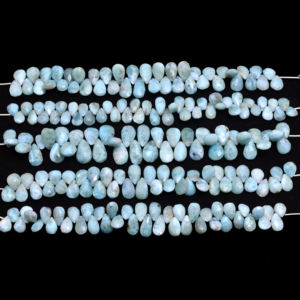ลูกปัดพลอยลาริมาร์ธรรมชาติทรงรอนเดลล์เหลี่ยมเพชรพลอยสีฟ้าสดใส ขนาด 6 นิ้ว ร้อยเป็นเส้น ทำด้วยมือสำหรับทำเครื่องประดับกำไลข้อมือ - Product Image 3