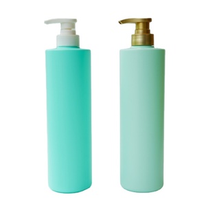 Bouteille en plastique HDPE longue de forme ronde de 800ml pour cosmétiques pour shampoing et revitalisant produits de soins corporels - Product Image 1