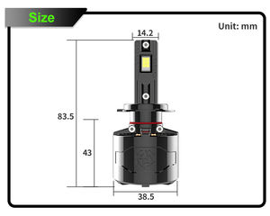 YUFING <span class=keywords><strong>DOT</strong></span> certificado 11000LM 6000K H3 H9 bombilla de faro LED 200W Kits de conversión de coche Ojos Led Para Auto <span class=keywords><strong>Super</strong></span> Bright Beam H7 H1 - Product Image 2