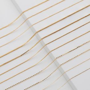 Collar de Cadena Fina de Oro Real de 18K Murao Japan, Joyería Unisex de Oro Amarillo Sólido de Alta Calidad, Cadena de Eslabones Delgada y Ligera para Hombre y Mujer - Product Image 1