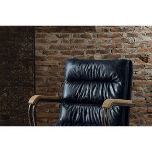 Sedia da Ufficio Harith II in Pelle Blu Vintage di Alta Qualità - Product Image 5