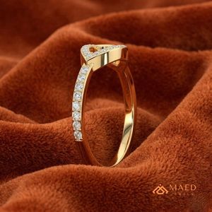 Gold <b>Eye</b> Halo <b>Ring</b> for Women Elegant Round Cut Engagement <b>Ring</b> MinimalistJewelry Gift Daily Wear USA Style - Product Image 2