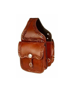 Bolsa de Cuero para Sillín de Caballo Estilo Western, para Motocicleta, Hecha a Mano, Tallada a Mano, 100% Cuero de Búfalo, Color y Logotipo Personalizables - Product Image 1