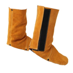 Protège-chaussures de soudage en cuir de vachette pleine fleur de qualité supérieure, gaine de sécurité pour la protection des mains contre les étincelles industrielles et la lutte contre les incendies - Product Image 1