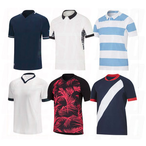 Camiseta de Rugby Transpirable, Camiseta de Fútbol con Logos Bordados, Pantalones Estilo Equipo, Conjunto Deportivo de Secado Rápido para Hombre, Entrenamiento Atlético - Product Image 1