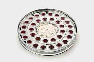 Durable Stainless Steel Holy Communion Set Single <b>Tray</b> 33 Cups with Cover <b>Mirror</b> Finish No Bottom Ring Deluxe Dishwasher Safe - Product Image 6