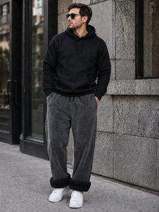 Pantalones Deportivos de Forro Polar para Hombre Tenjam Trading, Cintura Elástica con Cordón, Pantalones Casuales de Invierno, Azules, Resistentes, Ecológicos y Transpirables - Product Image 4
