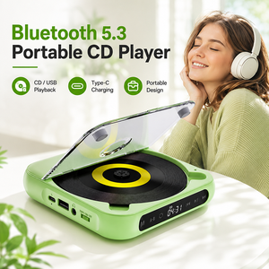 Lecteur <span class=keywords><strong>CD</strong></span> portable rechargeable avec chargement Type-C, Bluetooth 5.3, lecteur <span class=keywords><strong>CD</strong></span> USB pour les voyages, la maison et les études - Product Image 3
