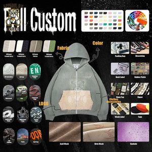 Sudadera de Algodón Pesado con Lavado Ácido para Hombre, Venta al por Mayor, Alta Calidad, OEM, Marca Privada, Cuello Redondo, Ropa Urbana - Product Image 5
