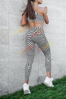 Legging de yoga taille haute imprimé zèbre, respirant et sans coutures, couleurs personnalisables, capri de gymnastique tendance 250 GSM
