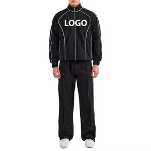 Survêtements de jogging d'hiver respirants sur mesure avec logo OEM imprimé, taille plus, nylon et coton, veste à séchage rapide avec bordures réfléchissantes pour hommes - Product Image 1