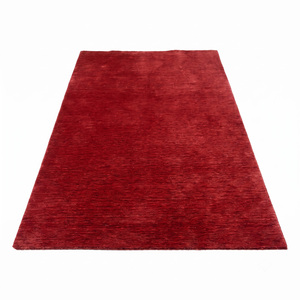 Deep <b>Red</b> <b>Wool</b> Solid Heathered Texture Rug Non-Slip Eco-Friendly Hand Tufted Area Carpet for Living Room Bedroom Hotel Interiors - Product Image 2