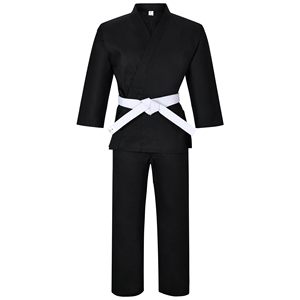Maktra Cotton Karate Gi Martial Arts Elastic Drawstring Uniform for Kids & Adults Lightweight Student with Free <b>Belt</b> - Product Image 1
