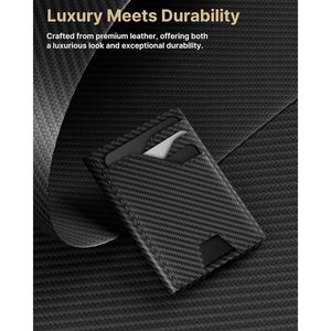 Portefeuille pour homme en cuir véritable de qualité supérieure avec blocage RFID, fin et minimaliste, pour poche avant, capacité de 15 cartes, pince à billets - Product Image 3