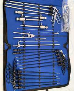 Ensemble complet de chirurgie laparoscopique de classe I Salaar Industry, 28 pièces, pince à griffer électrique en acier, dissectionneur, forceps, porte-aiguille, CE - Product Image 1