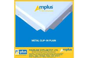 Plaque de plafond en PVC laminé blanc à clipser en métal pour décoration intérieure - Product Image 1
