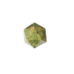 Cubo de whisky de piedra tallada en icosaedro de unakita de alta calidad, piedra natural, cristal curativo de reiki, piedra preciosa. - Product Image 1