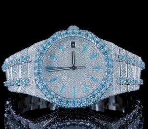 Reloj de Diamantes Personalizado con Moissanita VVS, Estilo Hip Hop, Mecánico, Certificado, en Oro Blanco, Automático, Unisex, para Hombre - Product Image 2